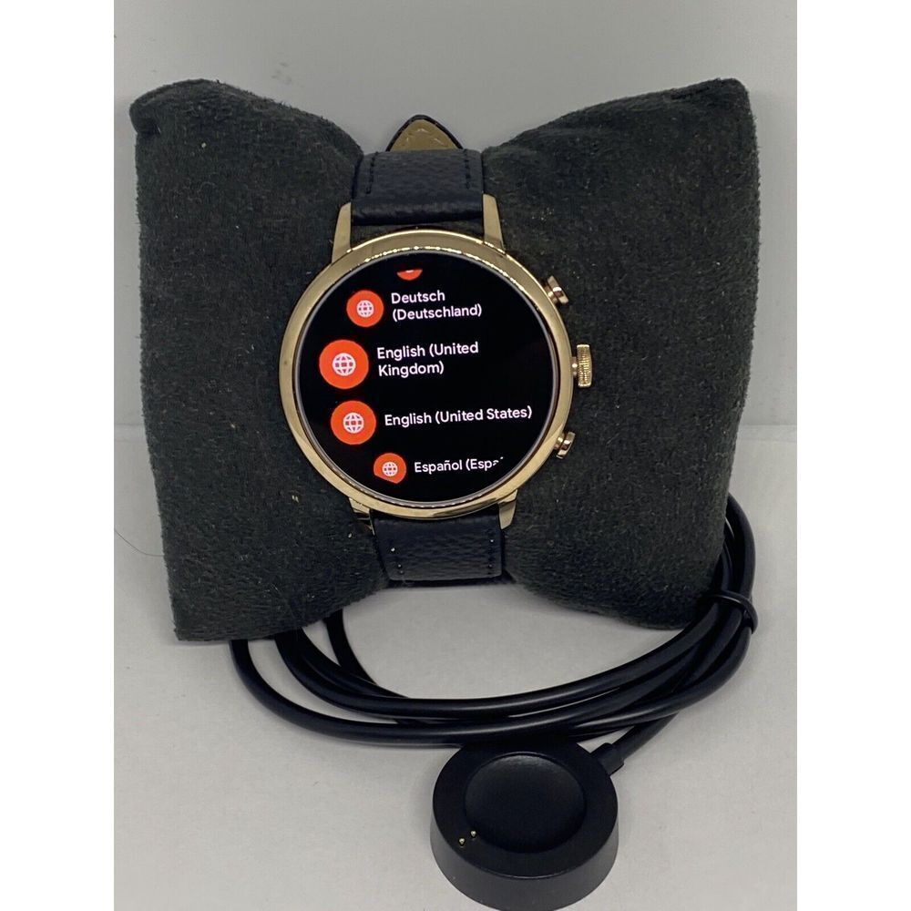 Fossil Venture HR Gen 4 FTW6020 Women Black Leather Digital Sport Smartwatch